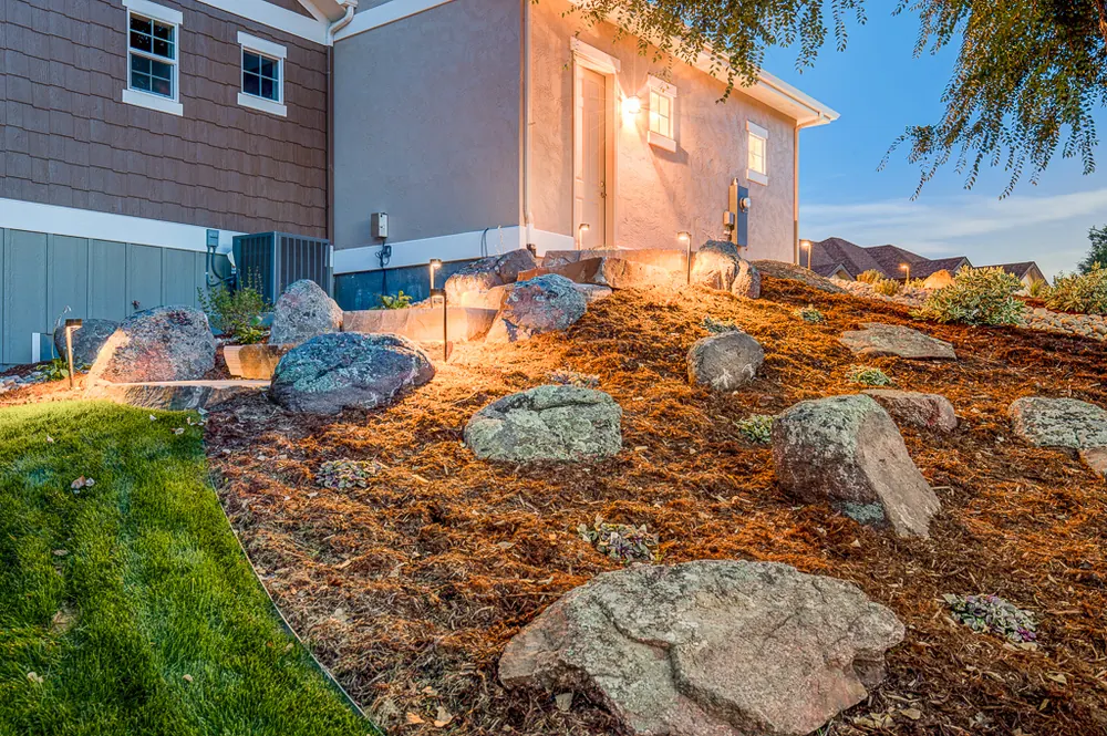 Completed landscape around a Northern Colorado home