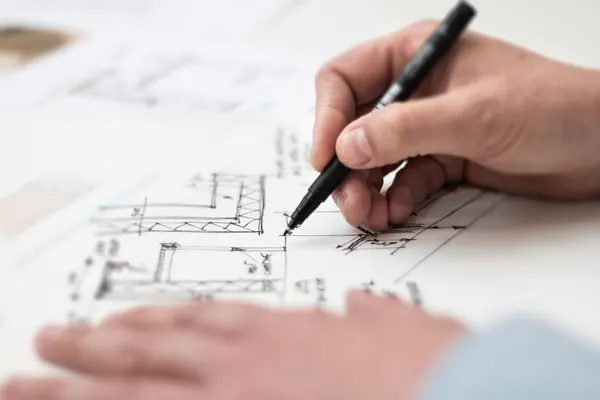 Reviewing a landscape blueprint with a customer